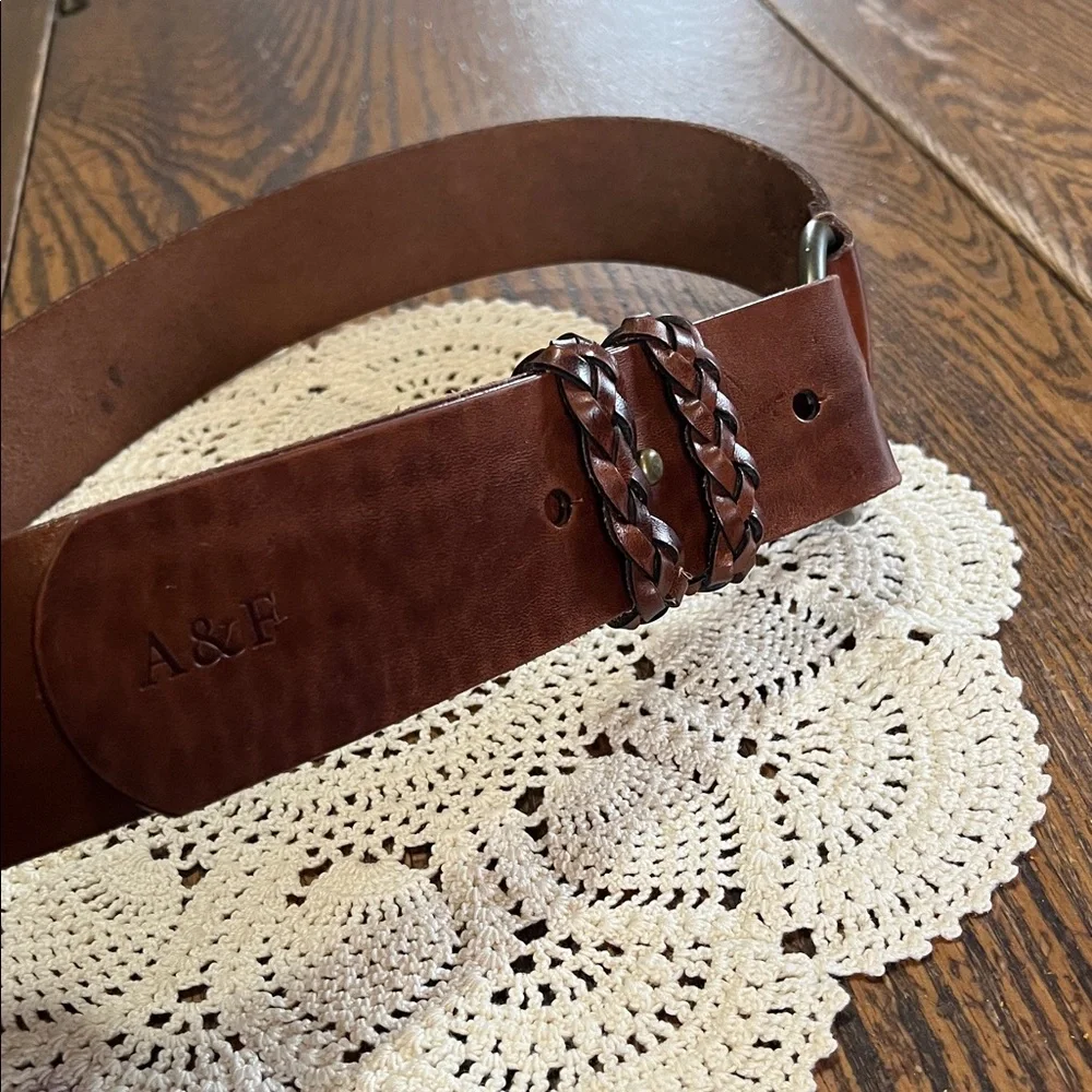 Abercrombie & Fitch Dark wide Brown Leather Belt